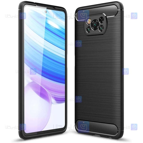 قاب ژله ای Xiaomi Poco X3 NFC مدل فیبر کربنی