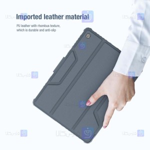 کیف محافظ لنزدار نیلکین Apple iPad 10.2 2021 مدل Bumper Leather Pro