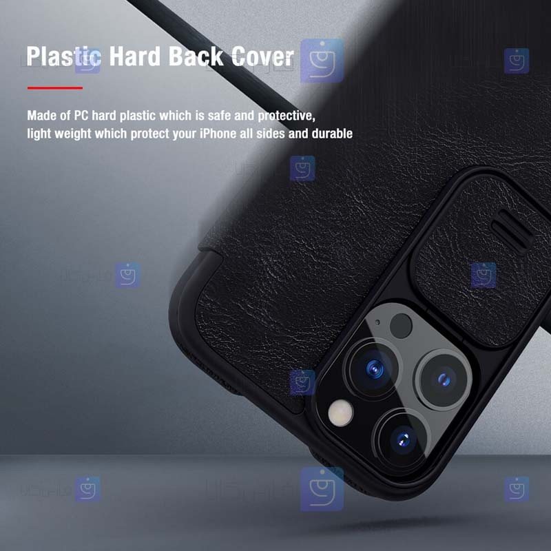 کیف چرمی نیلکین Apple iPhone 13 Pro Max مدل Qin Pro