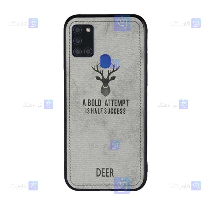 قاب پارچه ای Samsung Galaxy A21s مدل گوزنی