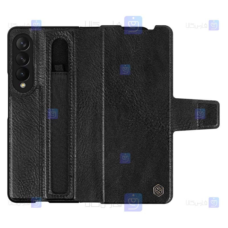 کیف چرمی نیلکین Samsung Galaxy Z Fold 3 مدل Aoge Leather