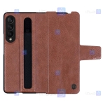 کیف چرمی نیلکین Samsung Galaxy Z Fold 3 مدل Aoge Leather