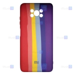 قاب سیلیکونی Xiaomi Poco X3 NFC مدل رنگین کمانی
