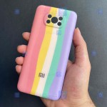 قاب سیلیکونی Xiaomi Poco X3 NFC مدل رنگین کمانی