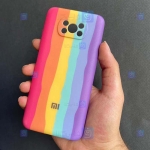 قاب سیلیکونی Xiaomi Poco X3 NFC مدل رنگین کمانی