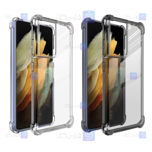 قاب کپسول دار Samsung Galaxy S21 Ultra مدل شیشه ای - ژله ای
