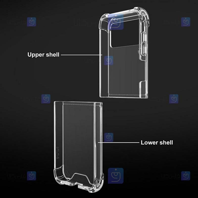 قاب کپسول دار Samsung Galaxy Z Flip 3 5G مدل شیشه ای - ژله ای