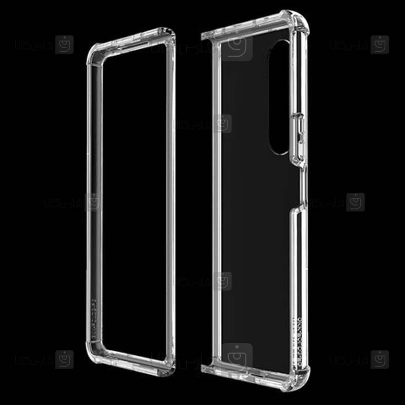 قاب کپسول دار Samsung Galaxy Z Fold 3 5G مدل شیشه ای - ژله ای
