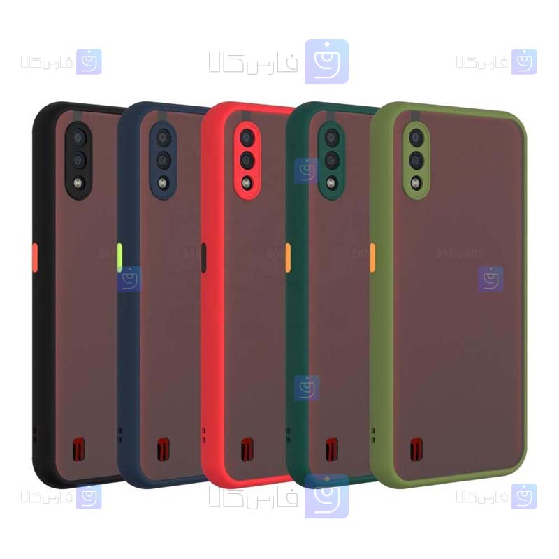 کاور پشت مات Samsung Galaxy A01 مدل محافظ لنزدار