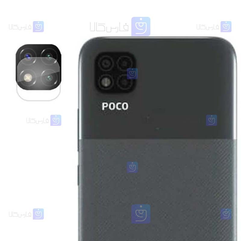 محافظ لنز Xiaomi Poco C31 مدل شیشه ای