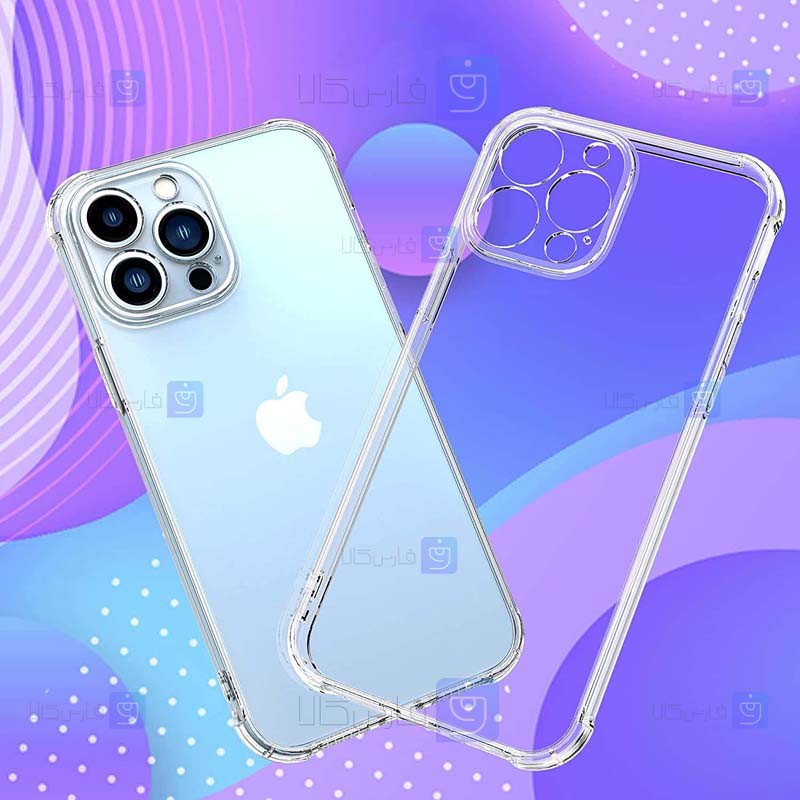 قاب کپسولی Apple iPhone 13 Pro Max مدل ژله ای محافظ لنز دار