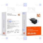 آدپتور دیواری سریع دو پورت 33 وات مک دودو مدل Mcdodo Nano Series 33W GaN CH-0150