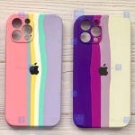 قاب سیلیکونی Apple iPhone 13 Pro Max مدل رنگین کمانی