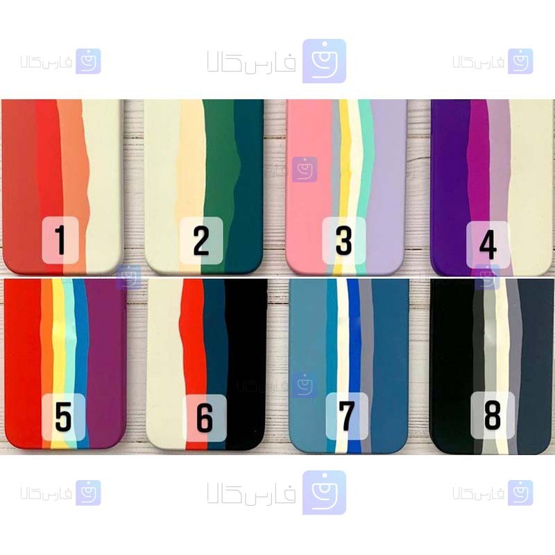 قاب سیلیکونی Apple iPhone 13 Pro Max مدل رنگین کمانی