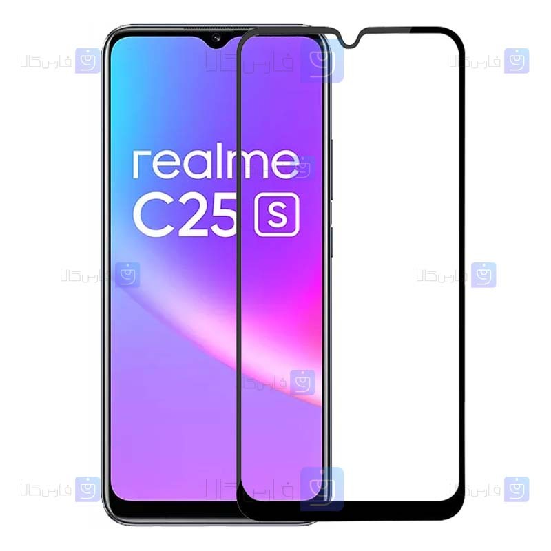 گلس Realme C25s مدل تمام صفحه