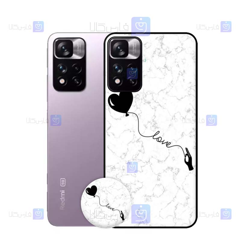 قاب طرح دار دخترانه Xiaomi Redmi Note 11 Pro مدل Love