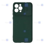 قاب سیلیکونی Apple iphone 13 Pro Max مدل محافظ لنز دار کشویی