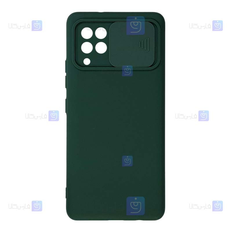 قاب سیلیکونی Samsung Galaxy F12 مدل محافظ لنز دار کشویی