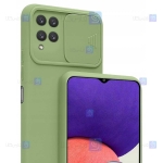 قاب سیلیکونی Samsung Galaxy F22 مدل محافظ لنز دار کشویی