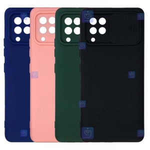 قاب سیلیکونی Samsung Galaxy M12 مدل محافظ لنز دار کشویی