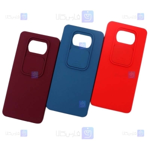 قاب سیلیکونی Xiaomi Poco X3 مدل محافظ لنز دار کشویی