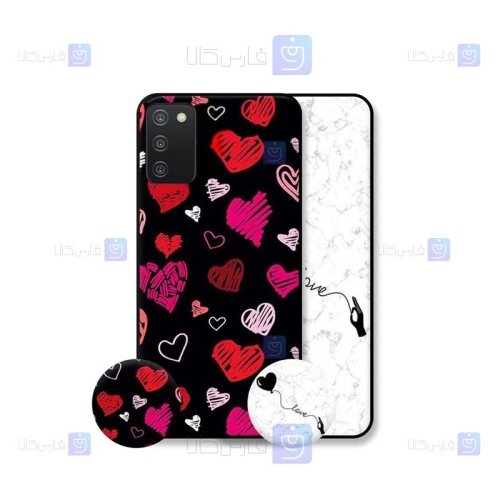 قاب طرح دار دخترانه Samsung Galaxy A03s مدل Love