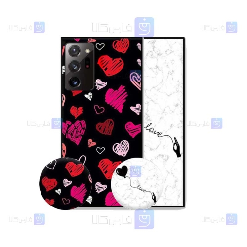 قاب طرح دار دخترانه Samsung Galaxy Note 20 Ultra مدل Love