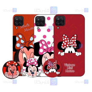 قاب طرح دار دخترانه Samsung Galaxy A12 مدل Minnie Mouse