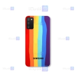 قاب سیلیکونی Samsung Galaxy A03s مدل رنگین کمانی