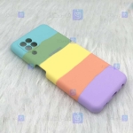 قاب سیلیکونی Samsung Galaxy A12 مدل رنگین کمانی