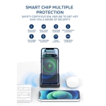 شارژر آیفون و اپل واچ و ایرپاد توتو Totu 3in1 Magnetic Wireless Charging Station