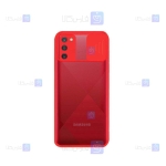 قاب محافظ لنز دار کشویی Samsung Galaxy A03s مدل پشت شفاف
