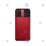 قاب محافظ لنز دار کشویی Samsung Galaxy A03s مدل پشت شفاف