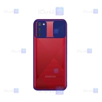 قاب محافظ لنز دار کشویی Samsung Galaxy A03s مدل پشت شفاف