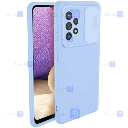 قاب سیلیکونی Samsung Galaxy A32 4G مدل محافظ لنز دار کشویی