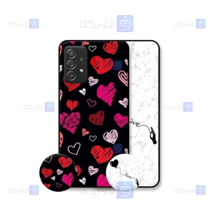 قاب طرح دار دخترانه Samsung Galaxy M32 5G مدل Love