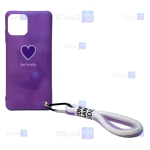 قاب طرح دار دخترانه Apple iPhone 12 مدل Be Lovely Purple