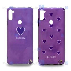 قاب طرح دار دخترانه Samsung Galaxy A11 مدل Be Lovely Purple