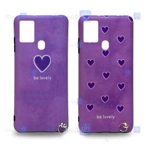 قاب طرح دار دخترانه Samsung Galaxy A21s مدل Be Lovely Purple