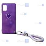 قاب طرح دار دخترانه Samsung Galaxy A51 مدل Be Lovely Purple