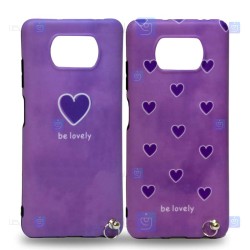 قاب طرح دار دخترانه Xiaomi Poco X3 NFC مدل Be Lovely Purple
