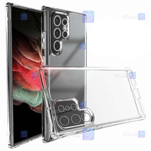 قاب کپسولی Samsung S22 Ultra مدل ژله ای محافظ لنز دار