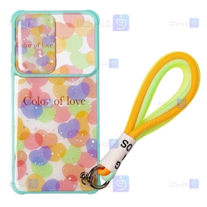 قاب طرح دار لنز کشویی Apple iPhone Xs مدل Color of Love