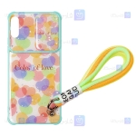 قاب طرح دار لنز کشویی Apple iPhone Xs مدل Color of Love