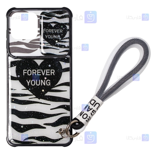 قاب طرح دار لنز کشویی Apple iPhone 12 Pro مدل FOREVER YOUNG