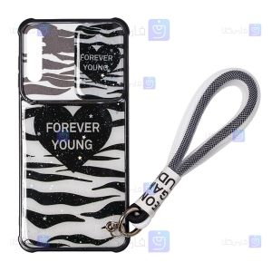 قاب طرح دار لنز کشویی Samsung Galaxy A50 مدل FOREVER YOUNG