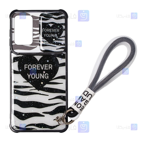 قاب طرح دار لنز کشویی Samsung Galaxy A52 مدل FOREVER YOUNG