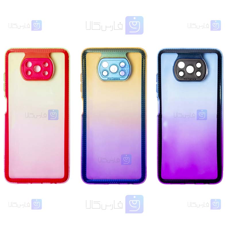 قاب ژله ای رنگی گوشی Xiaomi Poco X3 مدل Gradient