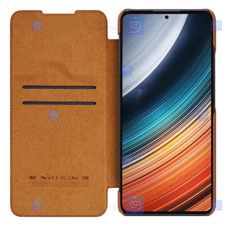 کیف چرمی نیلکین Xiaomi Redmi K40S مدل Qin Pro