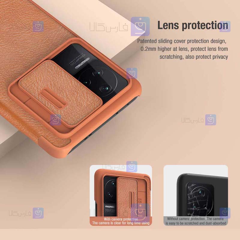 کیف چرمی نیلکین Xiaomi Redmi K50 مدل Qin Pro